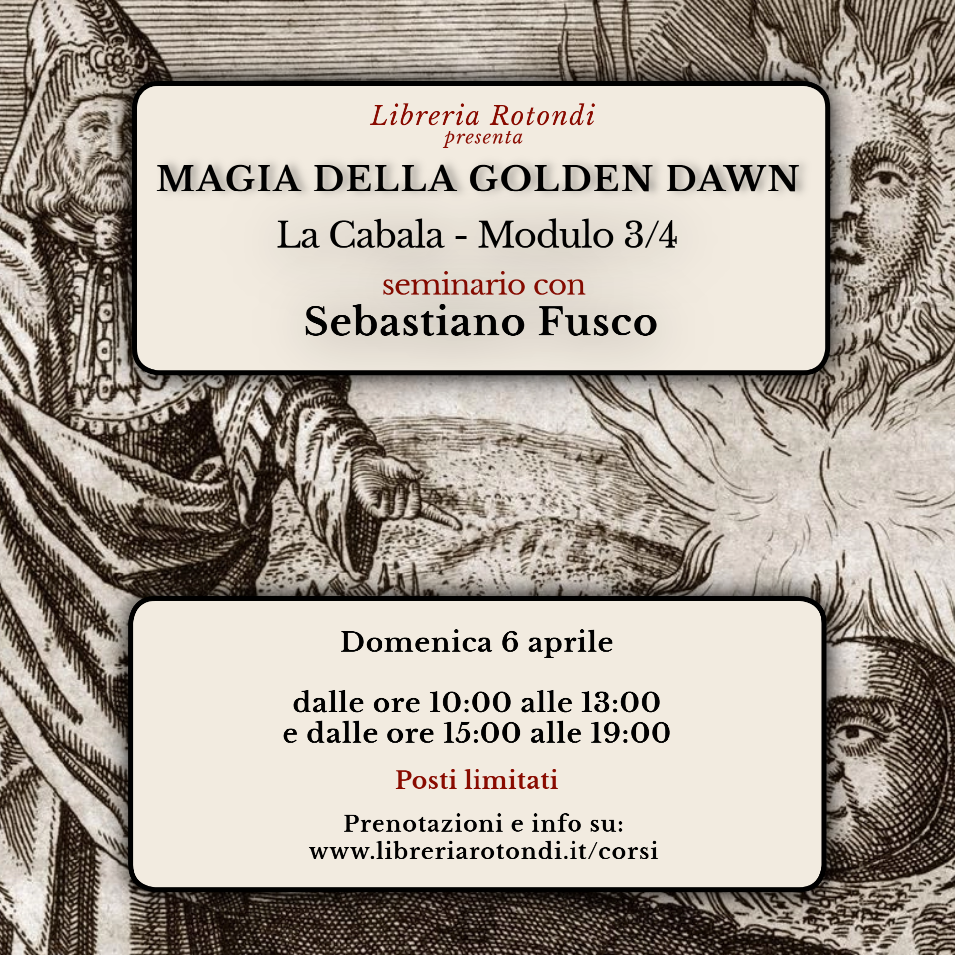 Seminario Magia della Golden Dawn: La Cabala – Modulo 3/4 – con Sebastiano Fusco