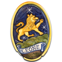 leone segno zodiacale libreria rotondi ceramica