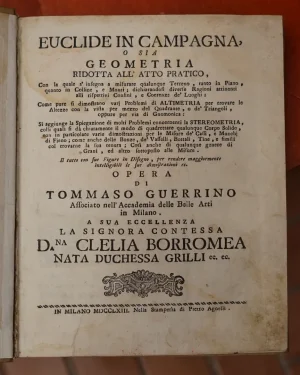 Euclide in campagna o sia geometria ridotta all'atto pratico libreria rotondi 1