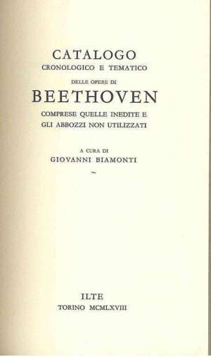 Musica - LibreriaRotondiCatalogoCronologicoTematicoDelleOpereDiBeethoven