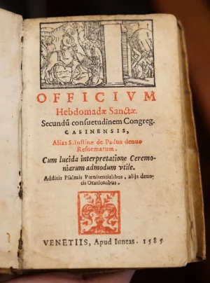 Officium Hebdomadae Sanctae secundu consuetudinem congreg
