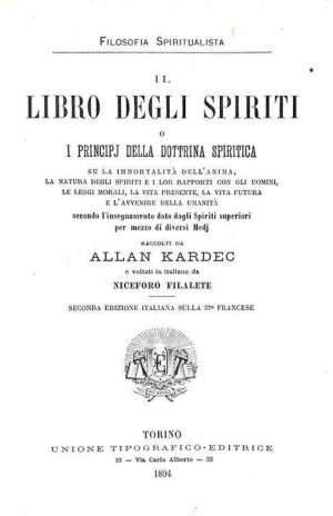 Spiritismo - Il libro degli spiriti kardec a. visani scozzi p. edit. libreria rotondi