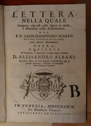 Lettera nella quale vengono espressi colle figure in rame e dilucidati colle annotazione varj monumenti antichi libreria...