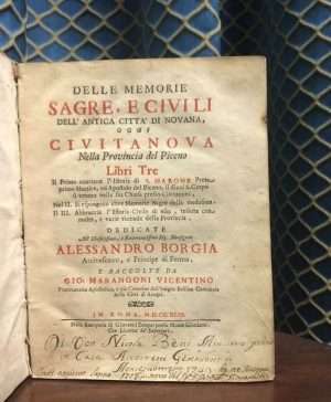 Storia Locale - Libreria rotondi delle memorie sagre frontespizio