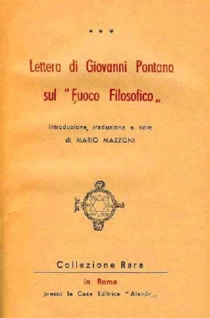 Pontano lettera sul fuoco filosofico atanor libreria rotondi