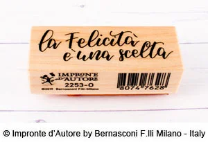 Timbro ex libris La felicità è una scelta