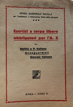 ESERCIZI A CORPO LIBERO OPERA BALILLAQ LIBRERIA ROTONDI