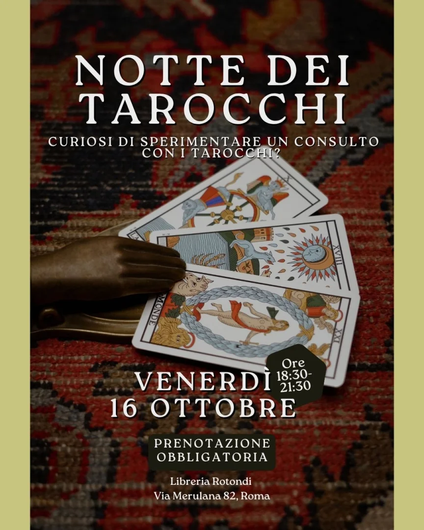Notte dei tarocchi libreria rotondi 16 ottobre